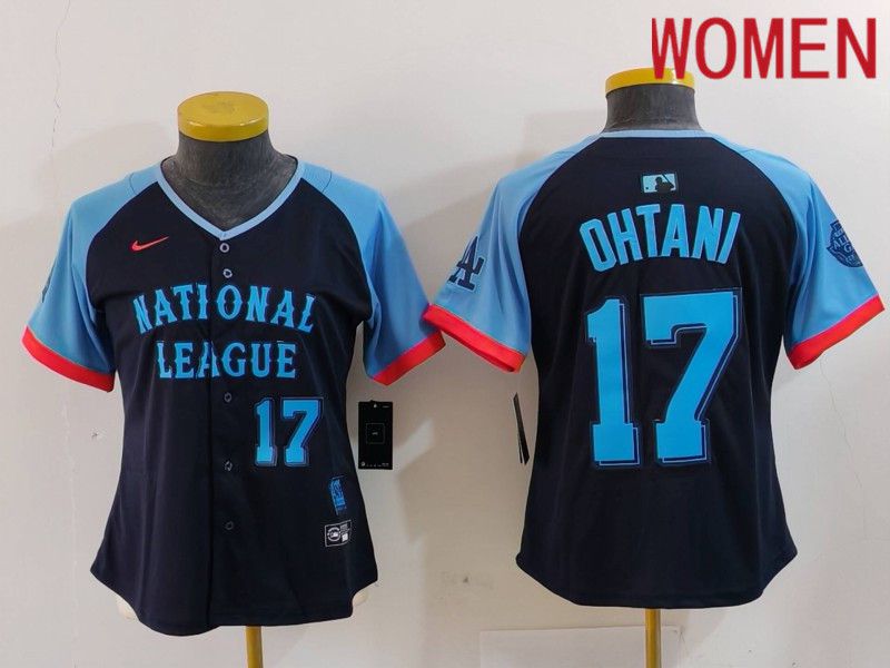 Women Los Angeles Dodgers #17 Ohtani Blue All star 2024 Nike MLB Jersey style 8014